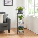 [en.casa] Blumenst&auml;nder Altena Pflanzenst&auml;nder mit Blumentopf und 2 Ablagen...