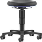 bimos | Hocker Allround | mit Rollen | PU-Schaum | Farbring blau