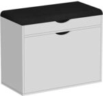 Vicco Schuhbank Schufy, Wei&szlig;, 60 x 51 cm | mit 2 F&auml;chern, mit gepolsterter