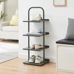 [en.casa] Schuhregal schmal Poytya mit 4 Ebenen Metall 96 x 34 x 32 cm...