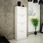Home Collective Schuhschrank mit 4 aufklappbaren Schubladen Schuhregal mit 4...