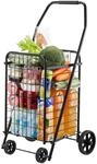 VEVOR Einkaufswagen zusammenklappbarer Einkaufstrolley mit Schwenkr&auml;dern & 40,8 kg