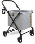MY DUQUE MAX Einkaufstrolley &ndash; Faltbarer Einkaufskorb mit 4 Rollen und...