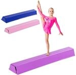 COSTWAY 117cm Schwebebalken, Balken Turnen mit Klettverschluss, Balance Beam,