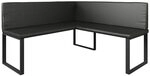 Vicco Eckbank Ravon, Schwarz, 150 x 150 cm | geeignet als Essbank f&uuml;r K&uuml;chen-...