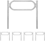 TRUTZHOLM 5x Fahrradanlehnb&uuml;gel 115 x 124 cm mit Mittelrahmen Stahl...