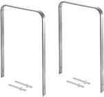 TRUTZHOLM 2x Fahrradanlehnb&uuml;gel 117x80 cm Flachstahl massiver Edelstahl | zum