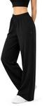 SMILODOX Jogginghose Jora Damen, Wide Leg High Waist Trainingshose mit Gerippter