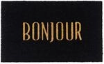 Gift Company - Fu&szlig;matte, T&uuml;rmatte, Kokosmatte - Bonjour - Schwarz - 45 x 75 cm