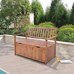 [en.casa] Gartenbank Avezzano mit Staufach Sitzbank f&uuml;r 2 Personen Truhenbank