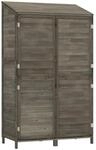 vidaXL Ger&auml;teschuppen Anthrazit 102x52x174,5 cm Massivholz Tanne