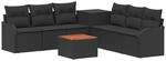 vidaXL Sofa Set 8 STK. Schwarz Polyrattan und Stahl