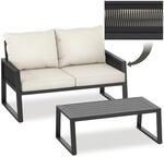 tectake&reg; Rope Design Lounge M&ouml;bel Set f&uuml;r Garten oder Balkon, Aluminium...