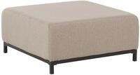 Trendy Ottomane Polsterbezug beige schwarzes Gestell indoor&Outdoor Rovigo