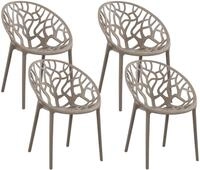 CLP Gartenst&uuml;hle 4er Set stapelbar wetterfest Hope, Gartensessel mit Lehnen