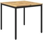 vidaXL Gartentisch Wei&szlig; und Schwarz 80 x 80,5 x 75 cm