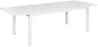 Beliani Gartentisch f&uuml;r 8 Personen Aluminium wei&szlig; 180-240 x 90 cm ausziehbar