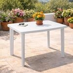 Mojawo Gartentisch Wei&szlig; Kuststoff Kunststoff 100x70cm rechteckig Balkontisch