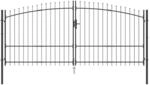 vidaXL Doppeltor WOERDEN 400 x 224,5 cm Stahl Grau Abschlie&szlig;bar | Das