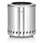 BBQ-Toro Edelstahl Feuerstelle raucharm | Silber, &Oslash; 22 x (H) 25 cm | raucharmer