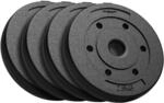 Zementgef&uuml;lltes Hantelscheiben-Set 4x2,5 kg, Loch 31 mm, REBEL ACTIVE RBA-2101