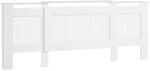 HOMCOM Heizk&ouml;rperverkleidung Ausziehbar mit Ablage 125-201x19x81,5 cm Wei&szlig;