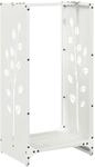 vidaXL Brennholzregal Wei&szlig; 40x30x80 cm Kaltgewalzter Stahl