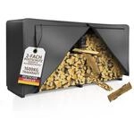 Kaminholzregal aussen Metall 2 St&uuml;ck 223 &times; 115 x 25cm I = 50cm tief I...