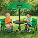 Mojawo 4tlg Kinder Campingm&ouml;bel Set Outdoor 2 x Campingstuhl Klappstuhl Frosch+