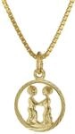 trendor Sternzeichen Zwilling 333 Gold + goldplattierte Kinder-Kette