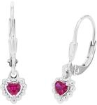 Amor Ohrh&auml;nger 925 Sterling Silber M&auml;dchen Kinder Ohrschmuck, mit Zirkonia...