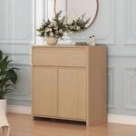 [en.casa] Sideboard Takranmaa mit Schublade 2 T&uuml;ren 88x79x39 cm Eicheoptik 