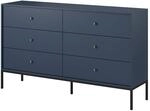 Masseno Kommode Mondo 154 cm, Sideboard mit 6 Schubladen f&uuml;r Wohnzimmer,