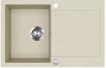 Bergstr&ouml;m Sp&uuml;lbecken "Kapstadt", Beige, 78 x 50 cm | mit Abtropffl&auml;che und