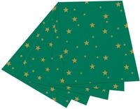 folia 5851 - Fotokarton gr&uuml;n mit goldenen Sternen, 50 x 70 cm 10 Bogen, beidseitig
