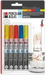 Marabu 0123000000083 - Porcelain & Glas Painter, Summer, Set mit 3 Farben,