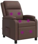 vidaXL Massage Relaxsessel Braun Kunstleder