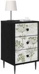 vidaXL Nachttisch Gotha Schwarz Eichen-Optik 36 x 33 x 61 cm