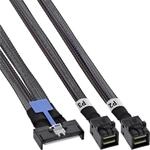 InLine MCIO x8 Adapterkabel auf 2X MiniSAS-HD SFF-8643, 0,75 m