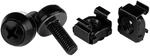 StarTech.com M5 x 12mm - Schrauben und K&auml;figmuttern - 50er Pack - Schwarz - M5