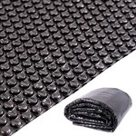 Mucola Solarfolie Pool Poolabdeckung zuschneidbar &Oslash; 457 cm 200 &micro;m Schwarz 