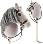 Bieco Hobby Horse Steckenpferd Grauer - Gr&ouml;&szlig;e M, mit Trense | Abnehmbarer...