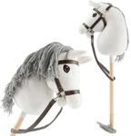 Bieco Hobby Horse Steckenpferd Schimmel - Gr&ouml;&szlig;e S, mit Trense | Abnehmbarer...