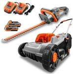 FUXTEC 20V Akku Garten Ger&auml;te Set FX-E1RM20ECO-SET & FX-E1HS20-SET &bull;
