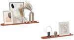 vidaXL Wandregal Wandhalterung 2 STK. Rot 80 x 9 x 3 cm Holzwerkstoff