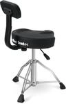 XDrum BeatSeat Drumhocker mit Lehne - Sitzfl&auml;che in Sattelform und...