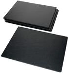 MamboCat Schieferplatte 4er Set 40 x 30 cm I Servierplatten Schwarz I Sushi...