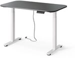 Vicco Schreibtisch h&ouml;henverstellbarer Elevate, Wei&szlig;/Anthrazit, 120 x 70 cm