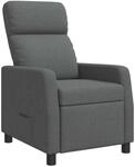 vidaXL Liegesessel Dunkelgrau Stoff, Wohnzimmer, Arbeitszimmer, moderner...