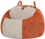 Icon Freddie Fuchs Cord Sitzsack Kinder mit F&uuml;llung, Orange | In Deutschland